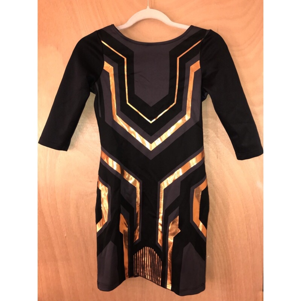 Mini dress with Metallic Pattern